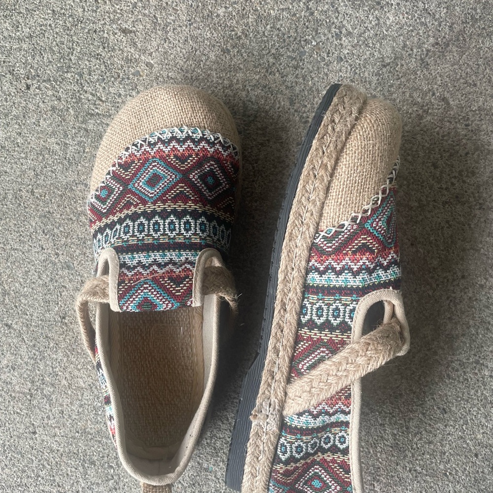Boho Patterned Espadrille Flats